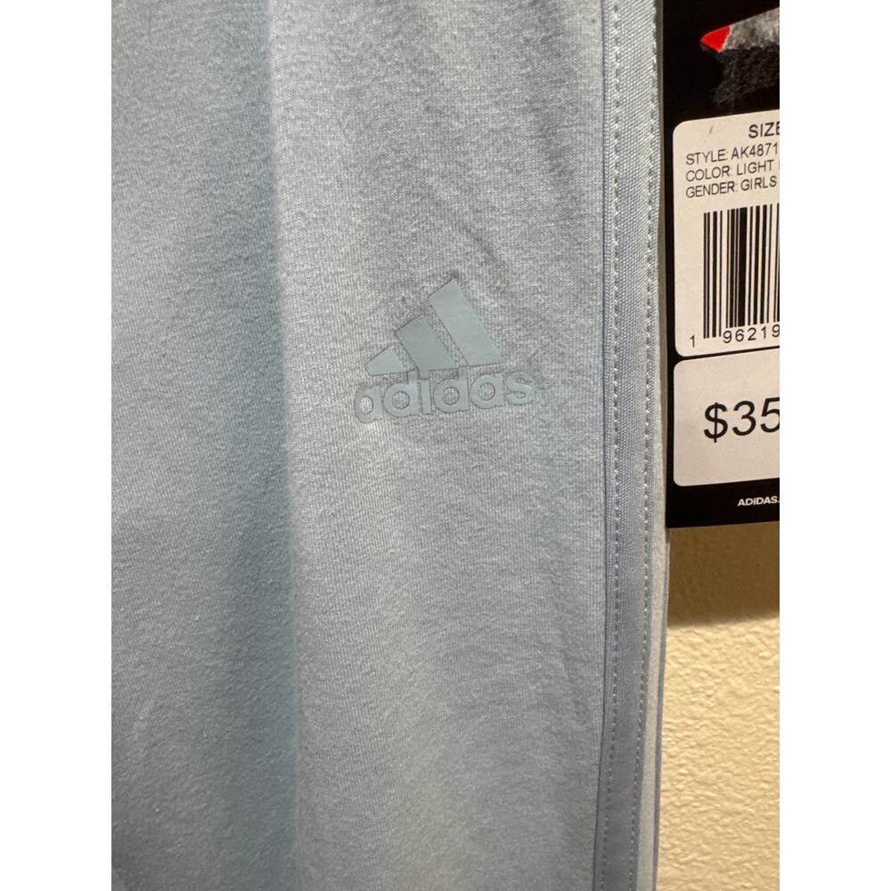 Girls Adidas Melange Blue Flare Pants New size 14 large - Picture 2 of 5
